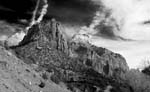 018 Zion NP 3 Pano BW